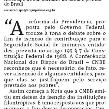 As instituições filantrópicas – A Tarde